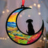 Dog Long Ears Moon Suncatcher